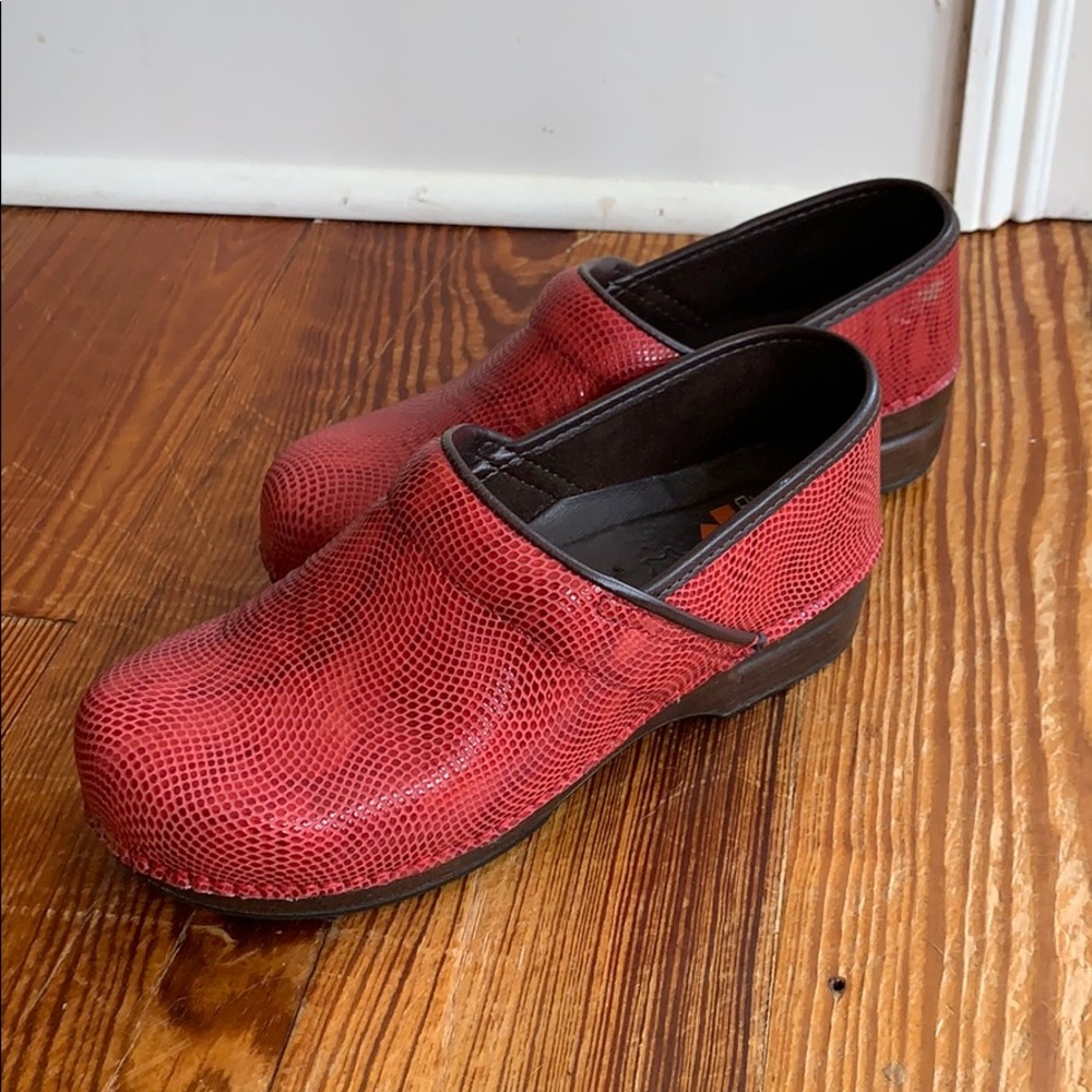Red Dansko Clogs